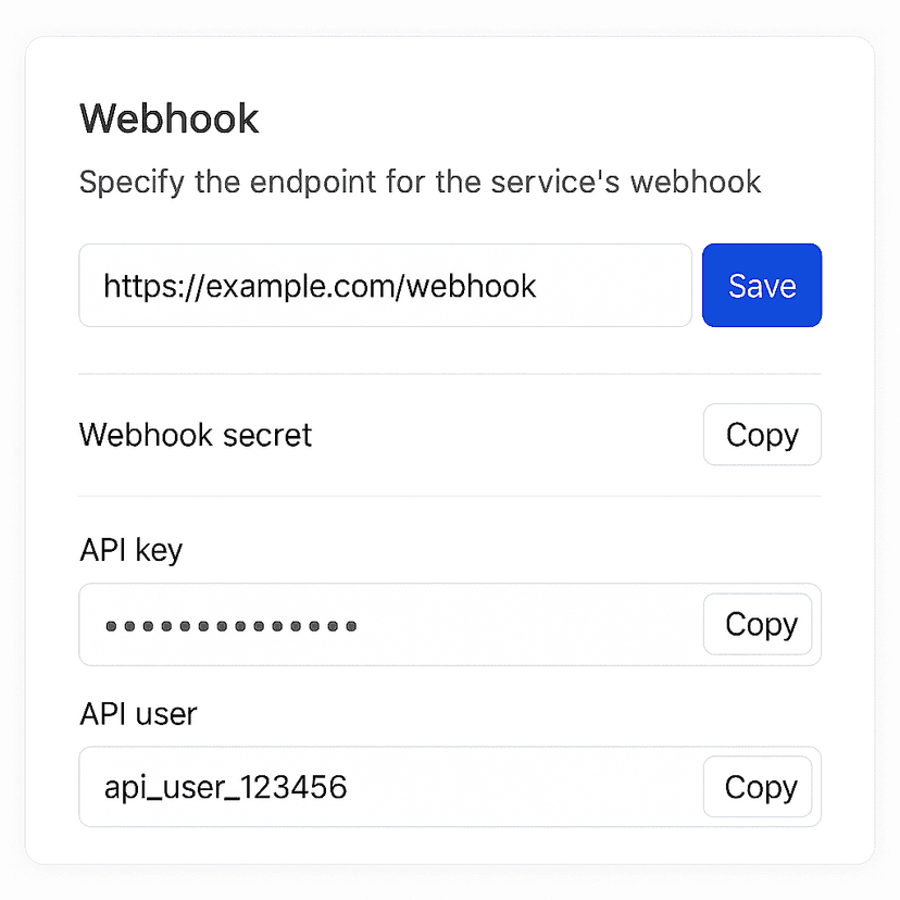 Powerful API + Webhooks