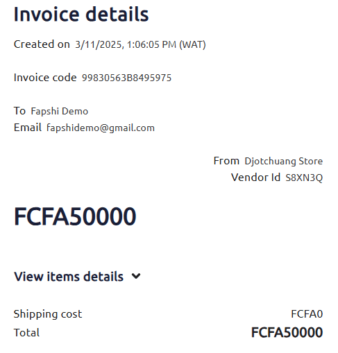 Send invoice